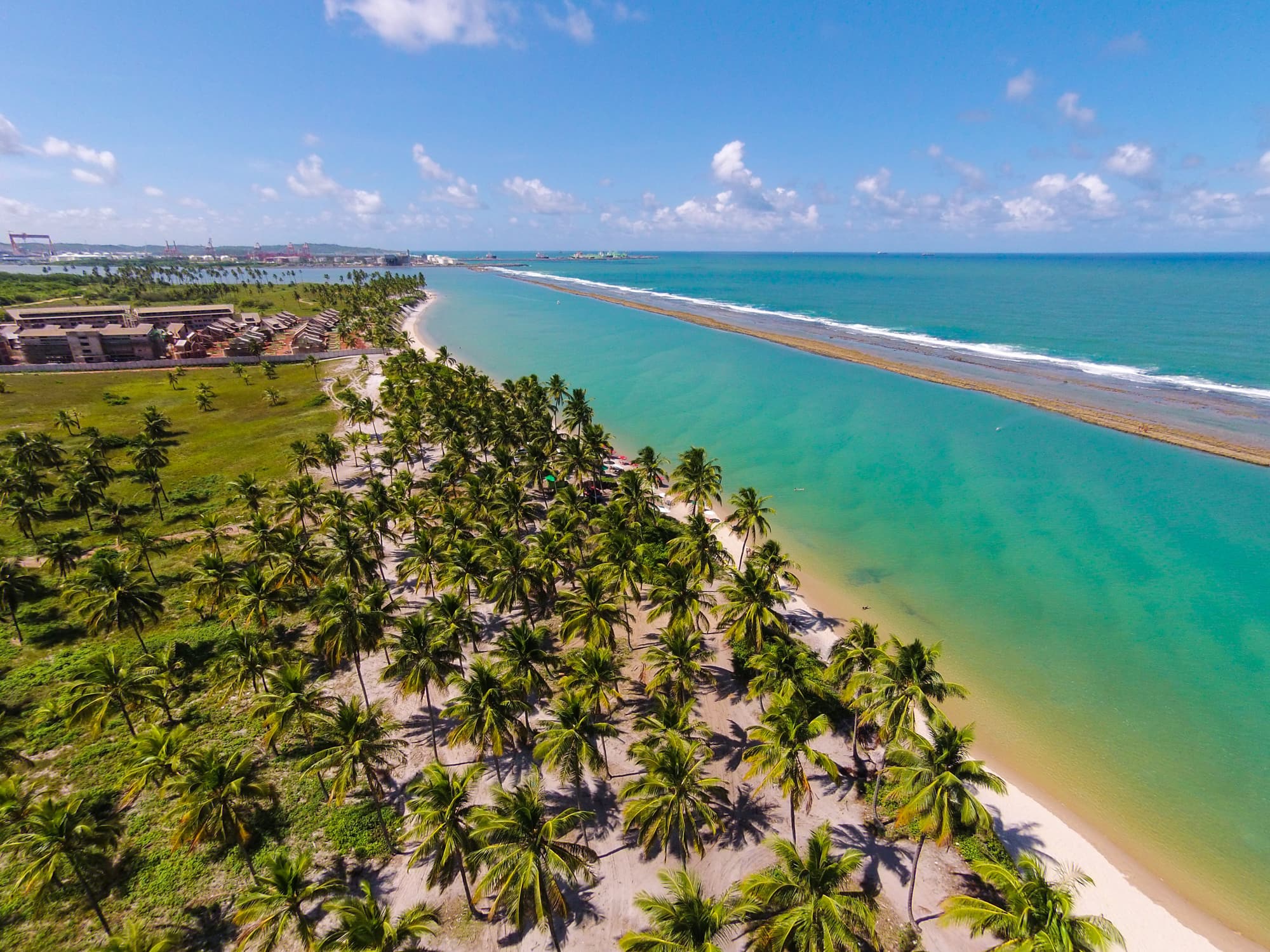 vista aérea da praia de muro alto