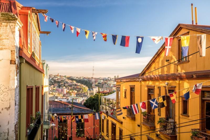 Alto da cidade de Valparaíso, no Chile
