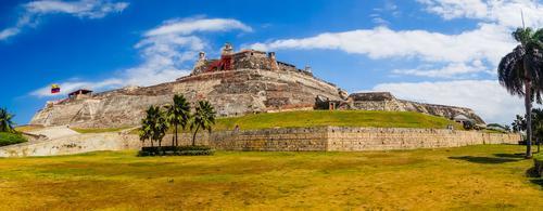 Castelo e fortaleza em Cartagena das Índias.