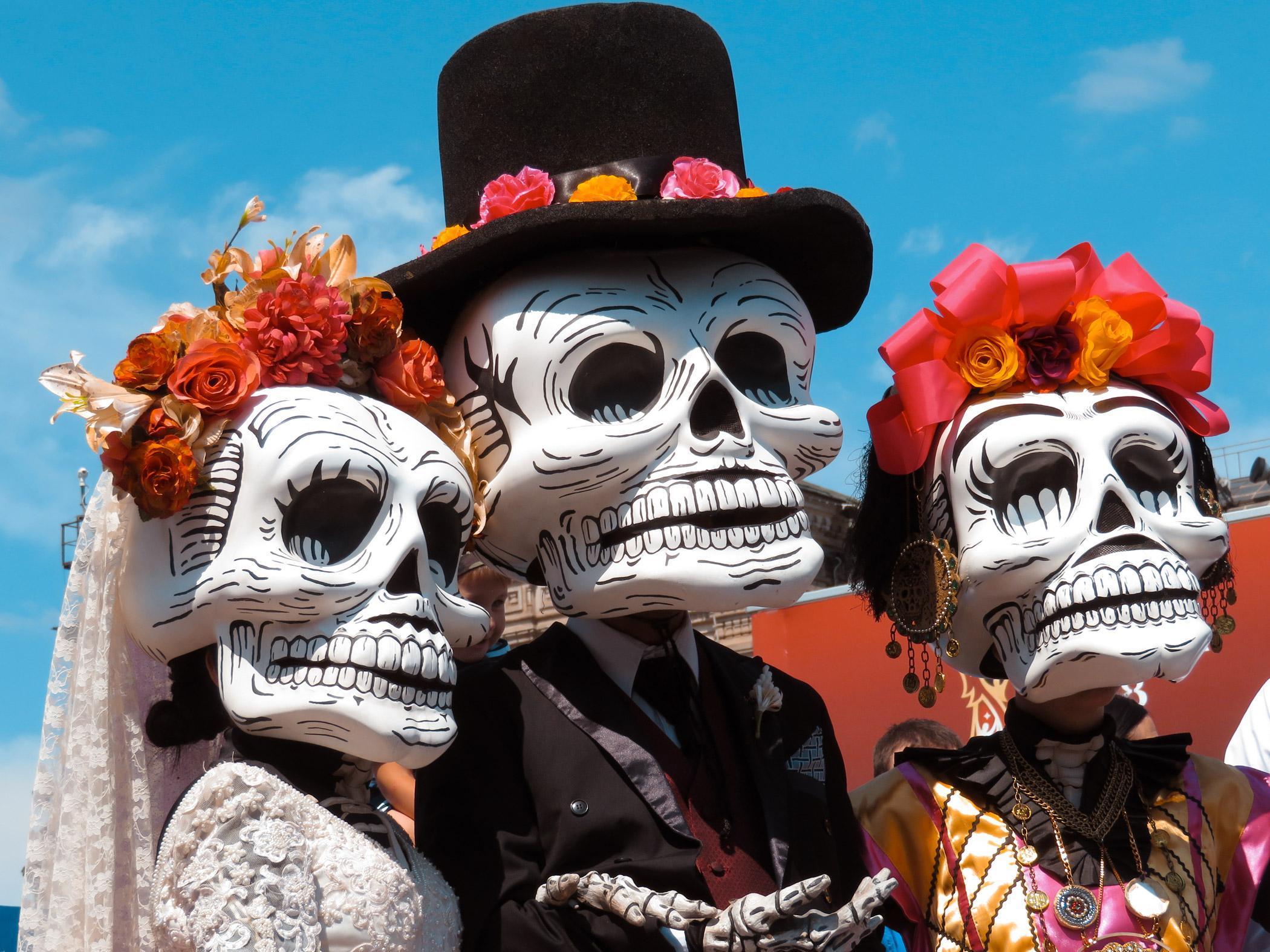 dia de muertos desfile ciudad de mexico catrinas calaveras
