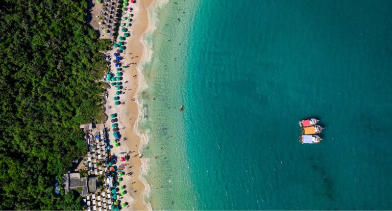 top view of a beach in arraial do cabo rio de janeiro