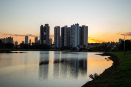 Pôr do sol em Campo Grande no Mato Grosso do Sul