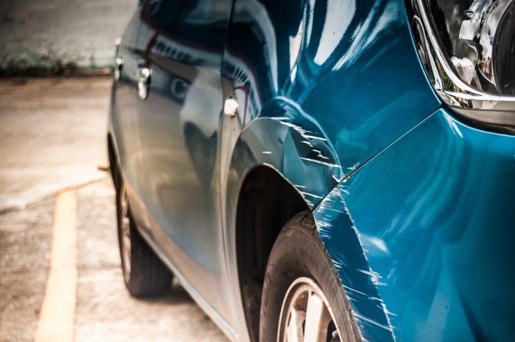 car with scratches