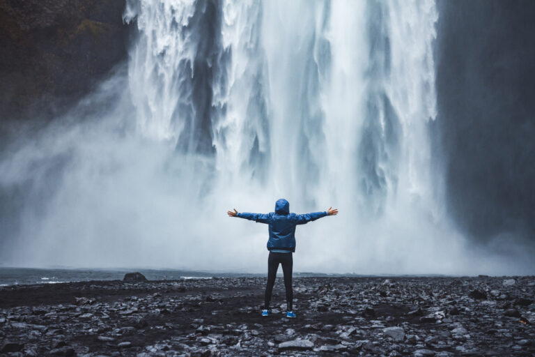 Iceland, Islandia, Neve, Cachoeira