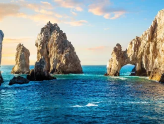 Aerial view of El Arco, Cabo San Lucas, Mexico.