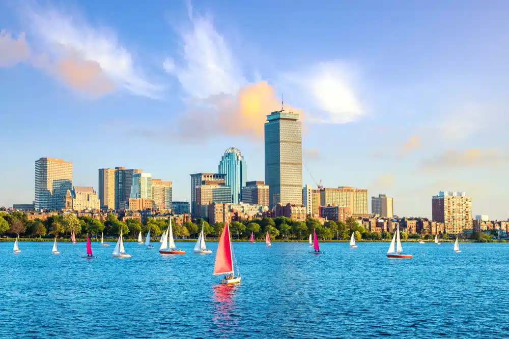 Boston, Massachusetts, during the summer.
