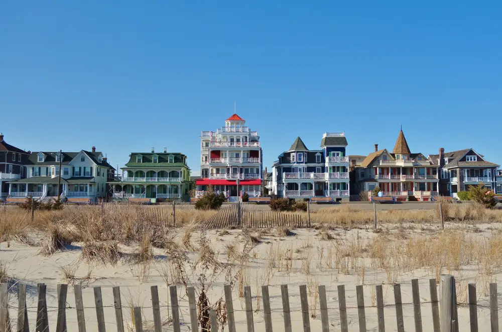Historic buildings in Cape May, New Jersey.