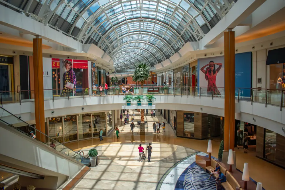 Pictured in the photo, a view of The Mall at Millenia, showing some of its sotres and visitors.