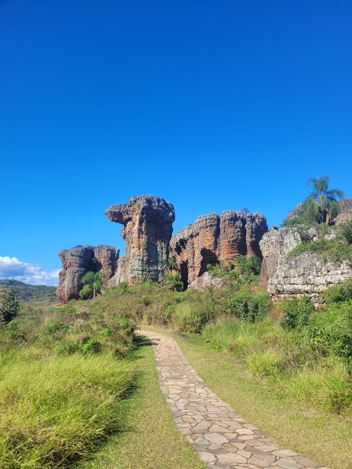 caminho para pedra do camelo no parque vila velha