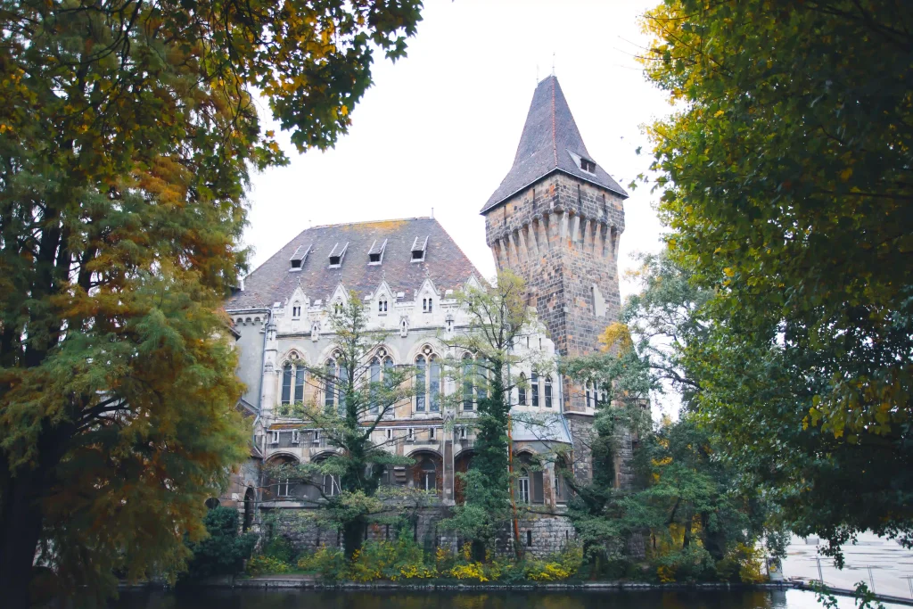 Outside view of Vajdahunyad Castle, in Budapest.