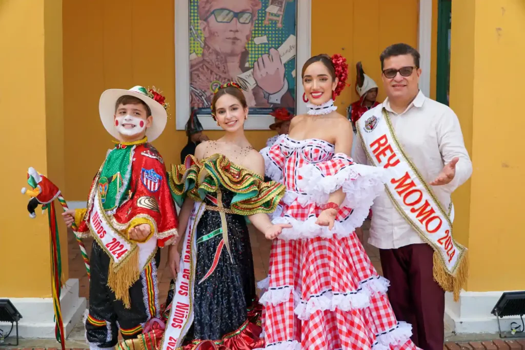 Foto del rey Momo y la reina del carnaval de Barranquilla