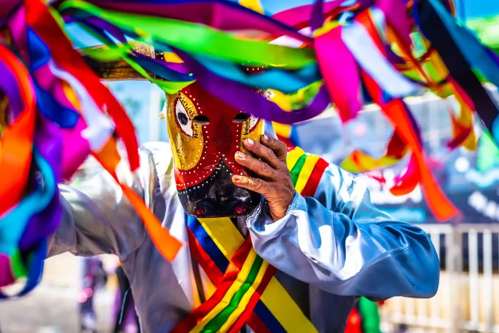 Foto del torito, personaje del carnaval de Barranquilla