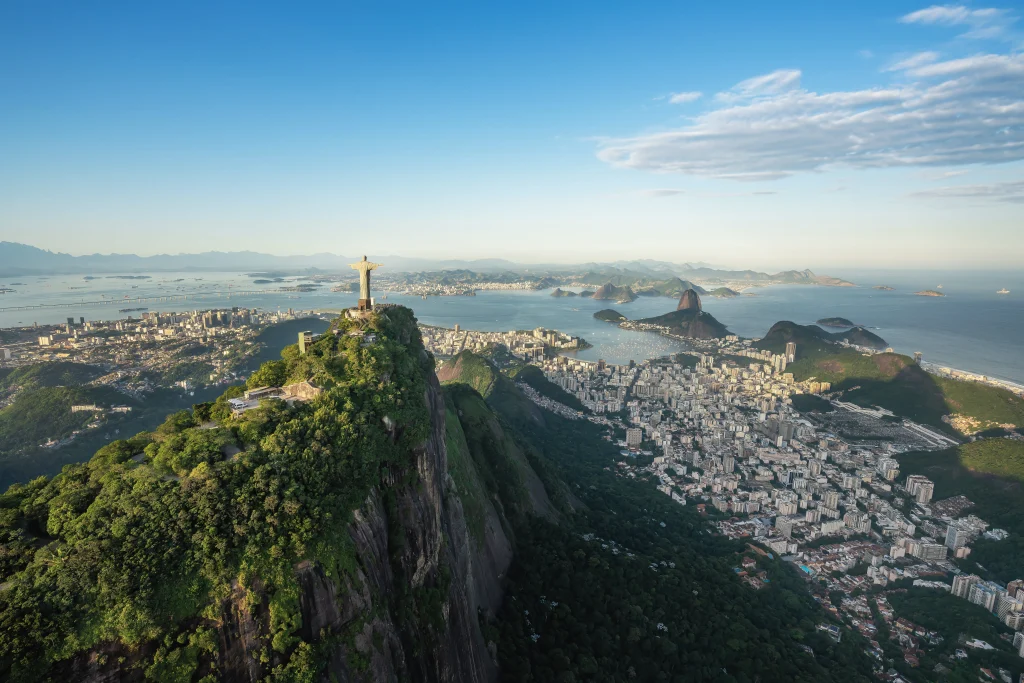 Vista impressionante do Rio de Janeiro num bonito dia
