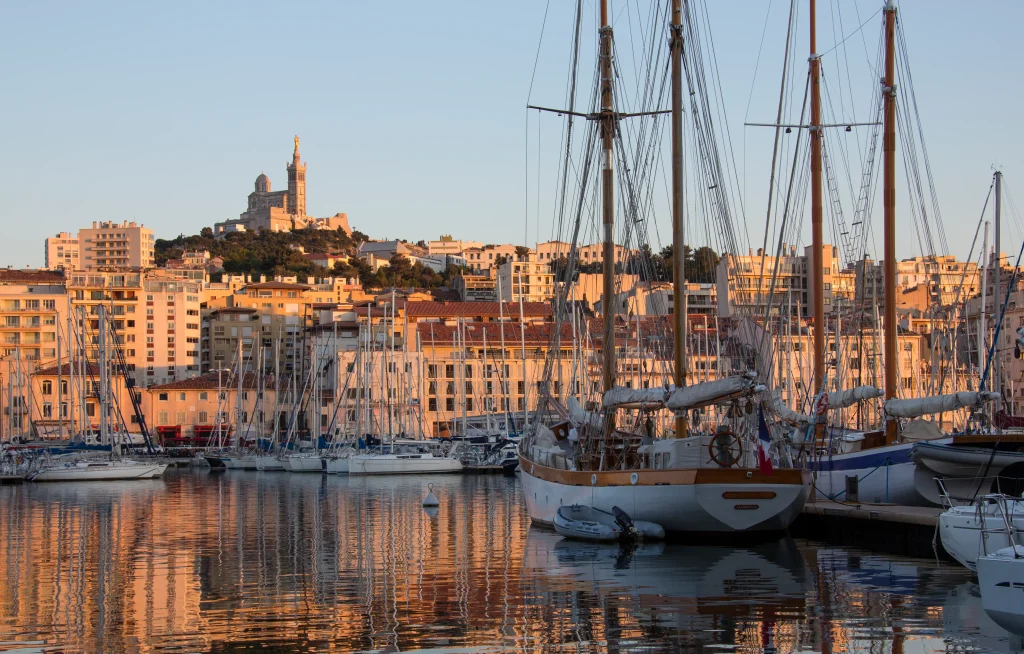Photo of the Old Port in Marseille.