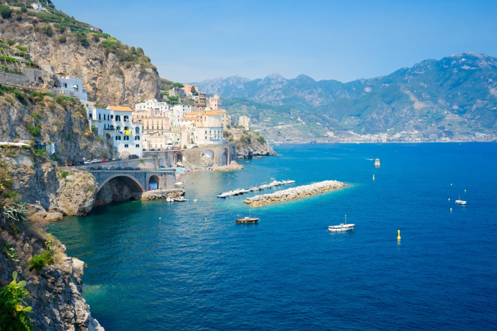 View of the Amalfi coastline.