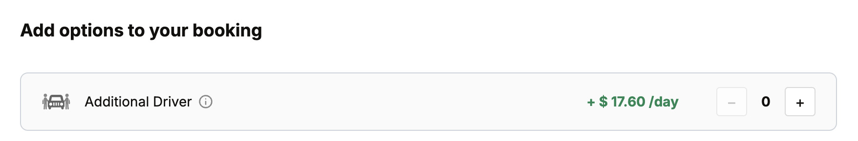 additional driver option on rentcars