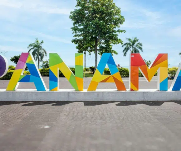 imagem escrito panamá do letreiro do país