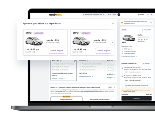 Comparar oferta locadoras é na Rentcars.